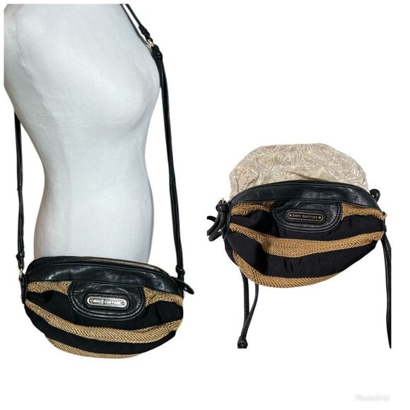 RARE Vintage Y2K Juicy Couture Black
PU and Straw barrel bag Crossbody - Picture 3 of 14